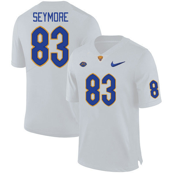 Men #83 Lamar Seymore Pitt Panthers College Football Jerseys Stitched Sale-White